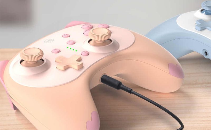 Control Bluetooth Naranja para Nintendo Switch/Switch OLED IINE Gatito - Imagen 7