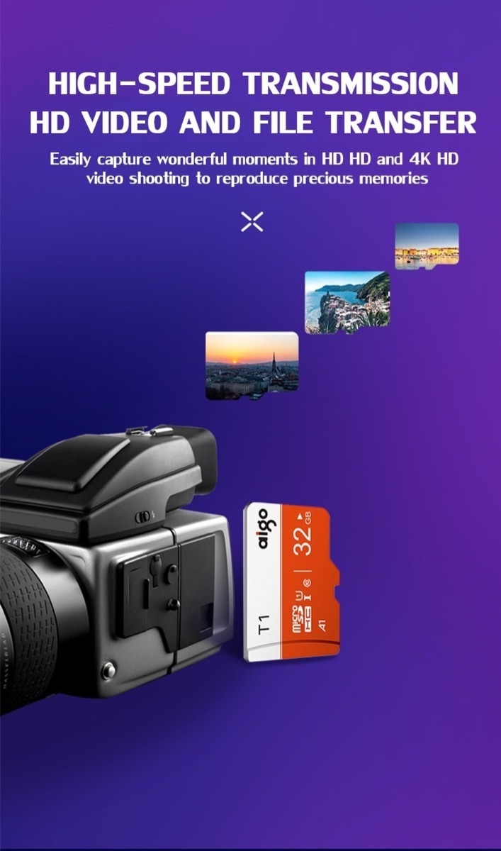 Tarjeta Micro Sd 64gb Aigo T1 97m/s U3 Clase 10 4k + Adap. - Imagen 3