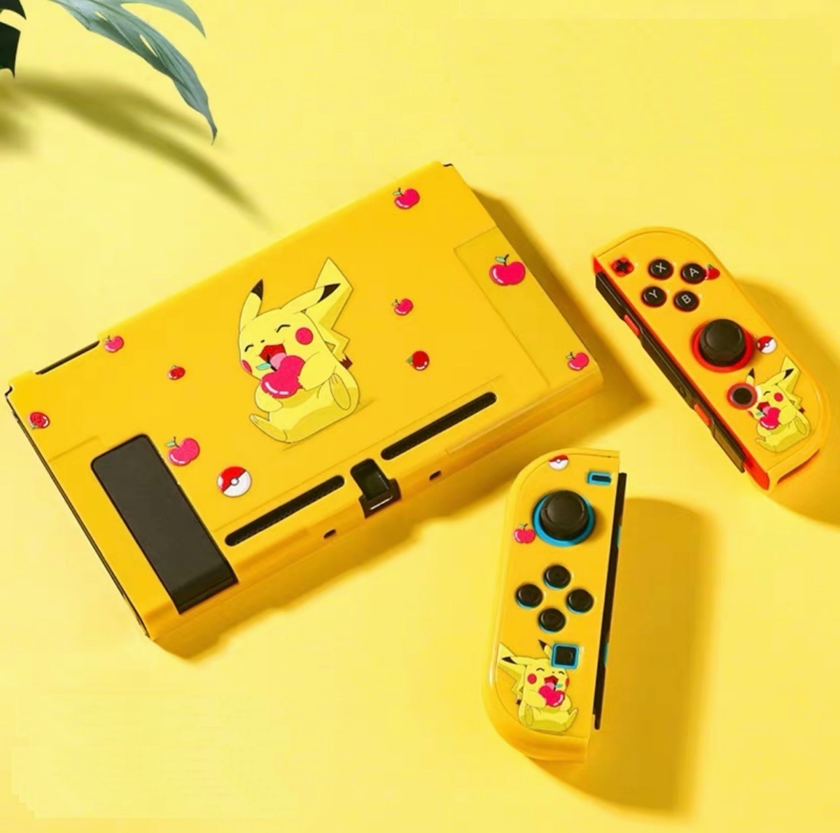 Carcasa Protectora Nintendo Switch-pikachu Y Manzanas