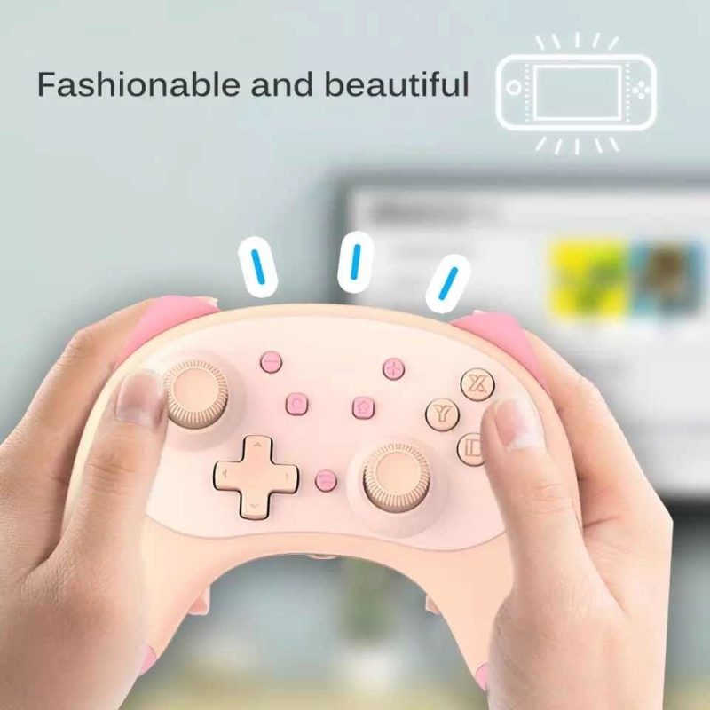 Control Bluetooth Naranja para Nintendo Switch/Switch OLED IINE Gatito - Imagen 3