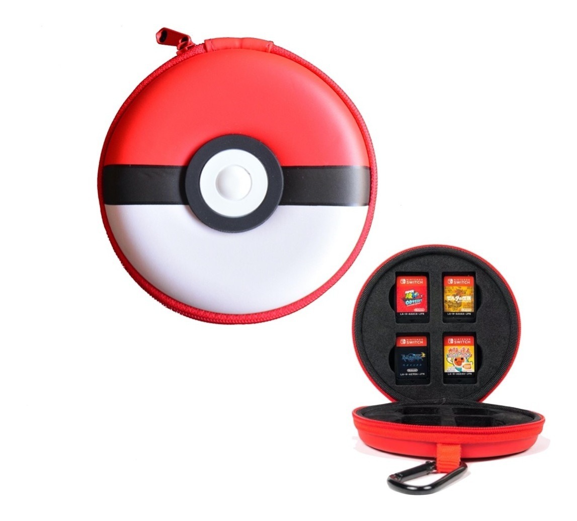 Caja Porta Juegos Nintendo Switch Pokebola Para 16 Juegos