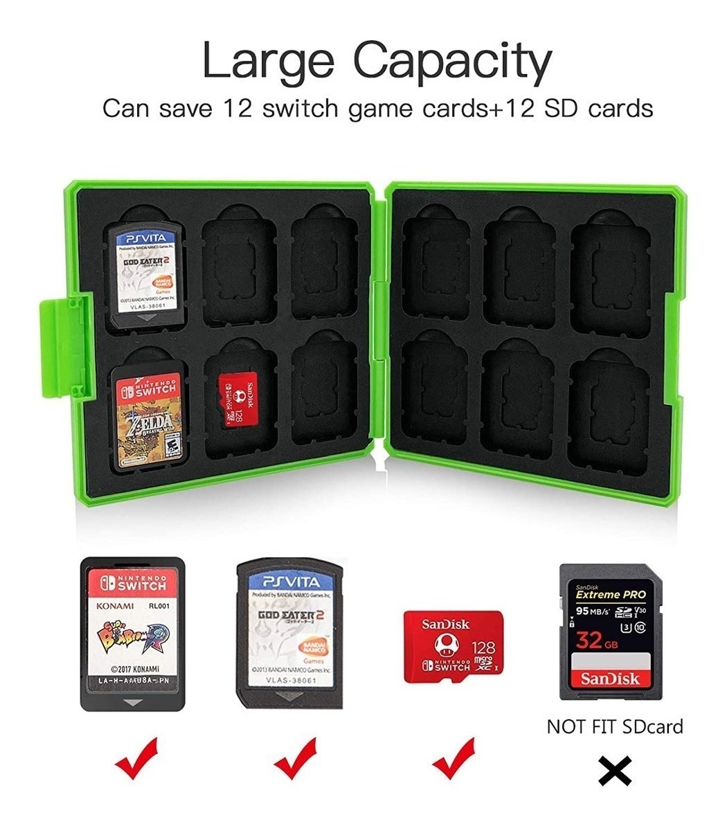 Estuche Switch Luigi para 12 Juegos y 12 Micro SD - Imagen 4