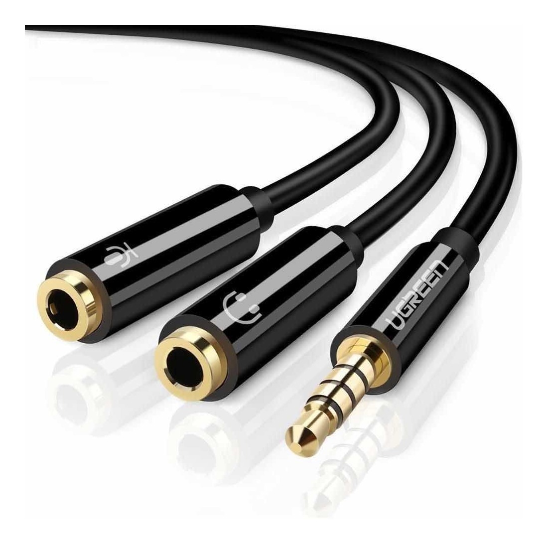 Cable Divisor Jack 3.5mm Para Audifonos Y Micrófono, Ugreen