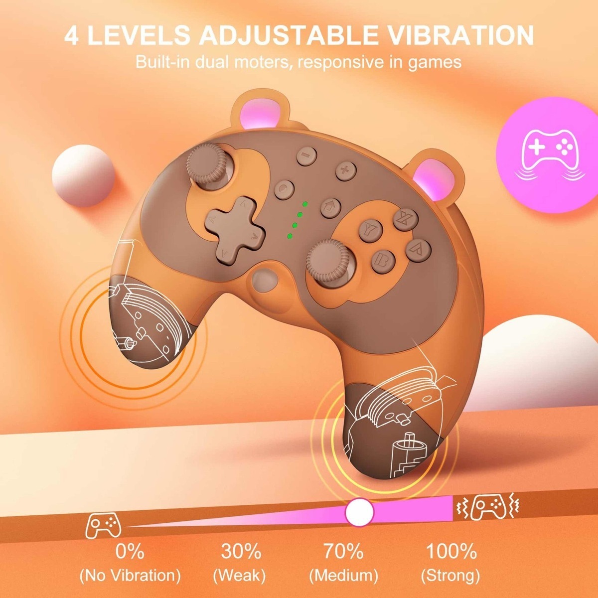 Control Bluetooth Nintendo Switch Tom Nook Stoga - Inspirado en Animal Crossing - Imagen 3
