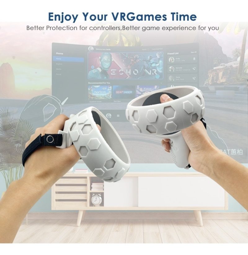 Funda para Mandos Blanca + Soporte para Oculus Quest 2 - Imagen 3