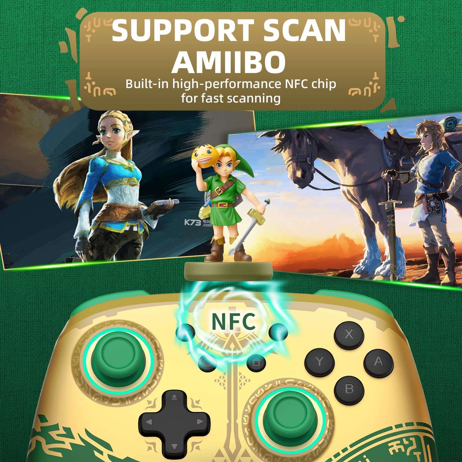 Control Bluetooth IINE para Nintendo Switch/Switch OLED - Edición Zelda Tears of the Kingdom - Imagen 2