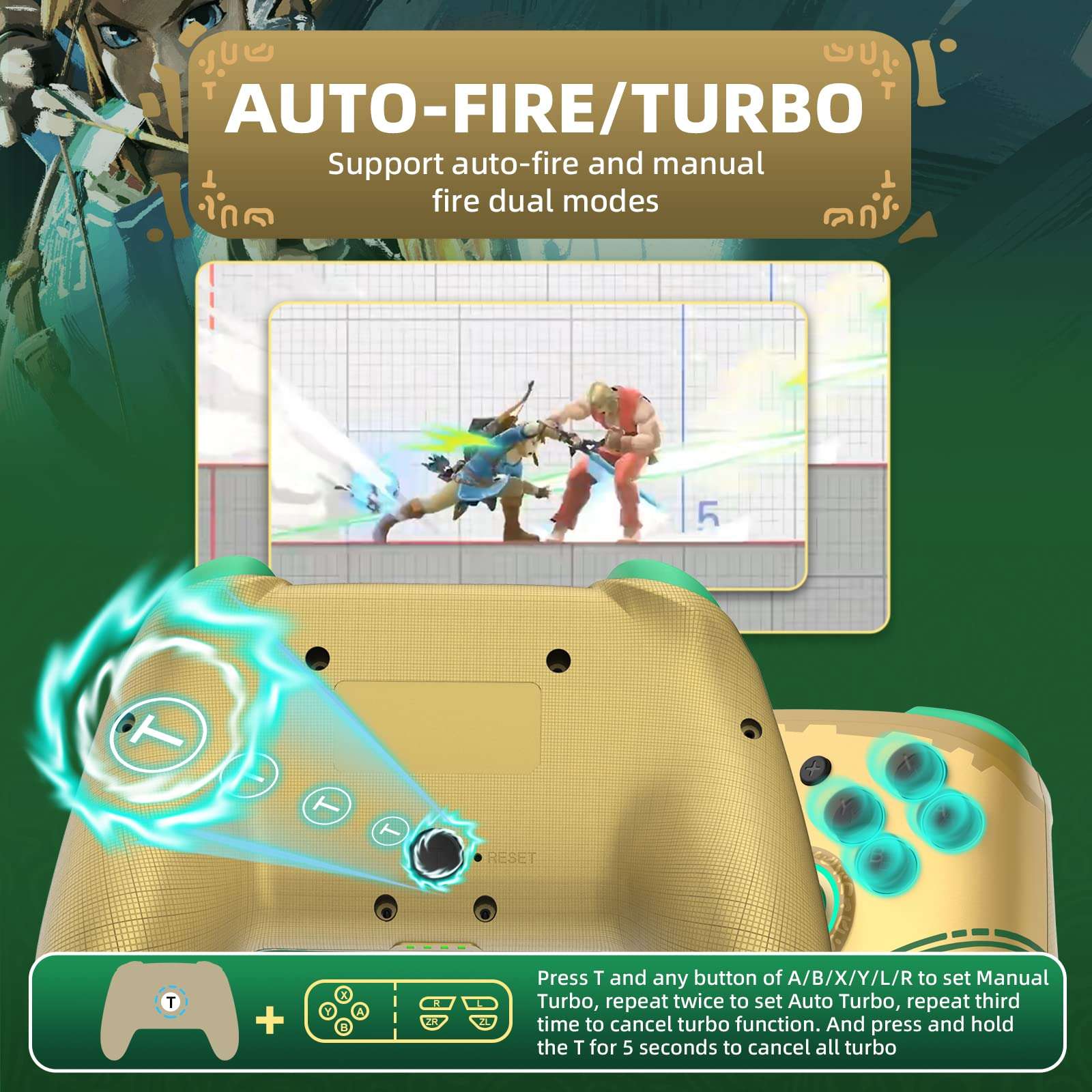 Control Bluetooth IINE para Nintendo Switch/Switch OLED - Edición Zelda Tears of the Kingdom - Imagen 4