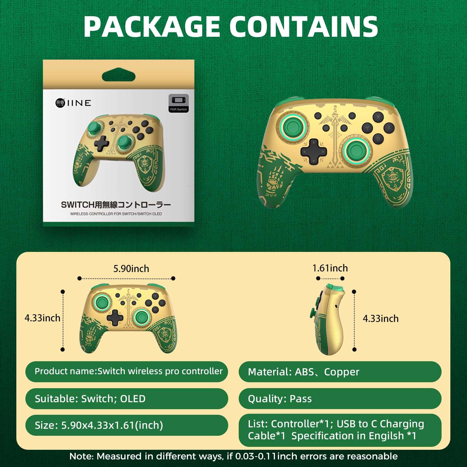 Control Bluetooth IINE para Nintendo Switch/Switch OLED - Edición Zelda Tears of the Kingdom - Imagen 10