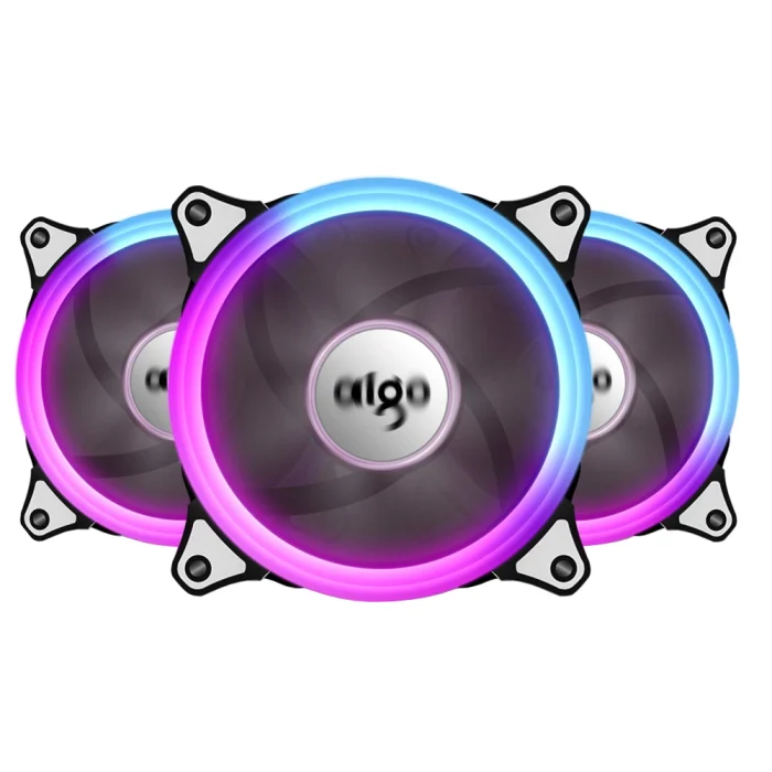 Aigo Aurora C3 Kit 3 Ventiladores RGB 120mm con Controlador
