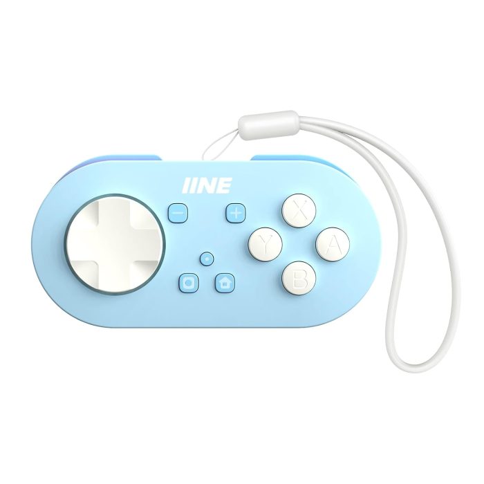 Control Inalámbrico IINE Micro Bluetooth, Gamepad Mini para Switch/Switch OLED/PC/Android/IOS (Celeste)