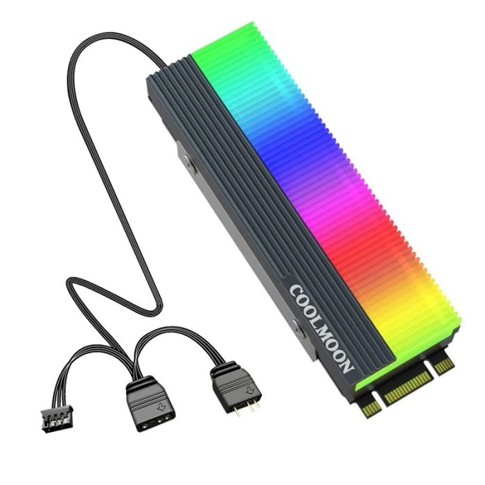 Disipador de Calor ARGB para SSD M.2 2280 COOLMOON CM-M2A