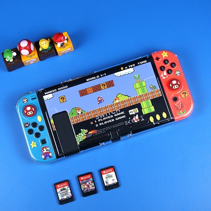 Carcasa Retro Mario Bros para Nintendo Switch OLED - Protección y Estilo