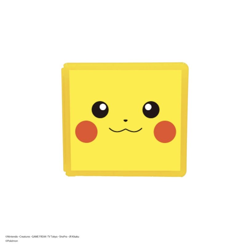 Estuche para Juegos Nintendo Switch Pikachu Pokémon Amarillo. La imagen muestra el rostro de Pikachu sonriendo.