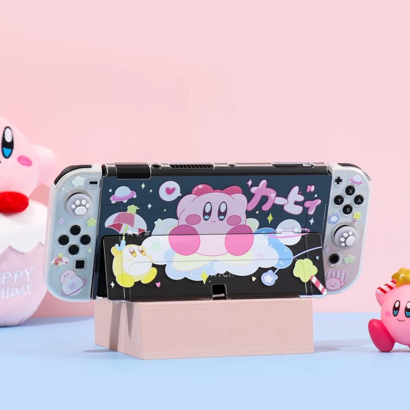 Carcasa Protectora Kirby Estelar para Nintendo Switch OLED - Vista Lateral