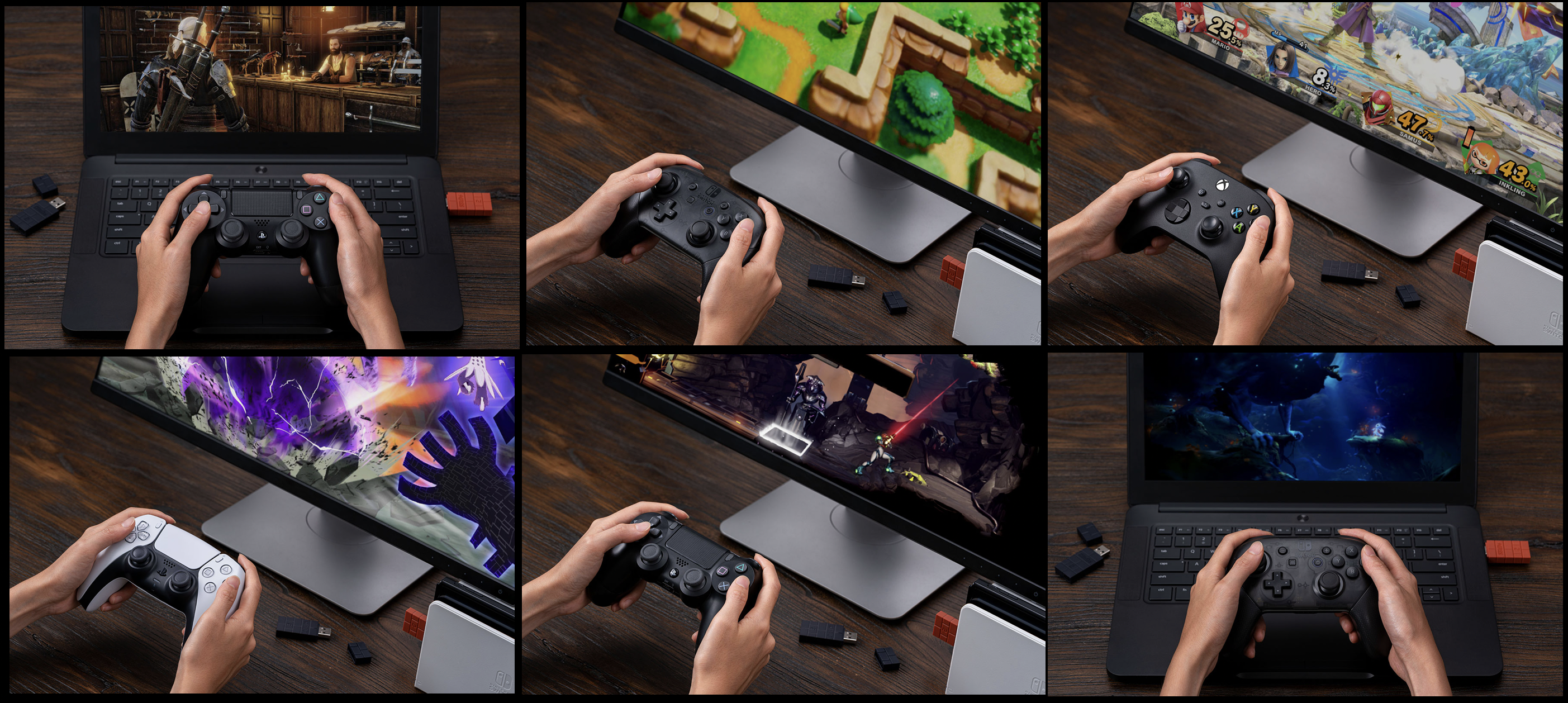Adaptador 8Bitdo 2 para Switch/PC/Mac