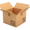Caja café abierta. Icono de la sección: Últimos Vendidos.