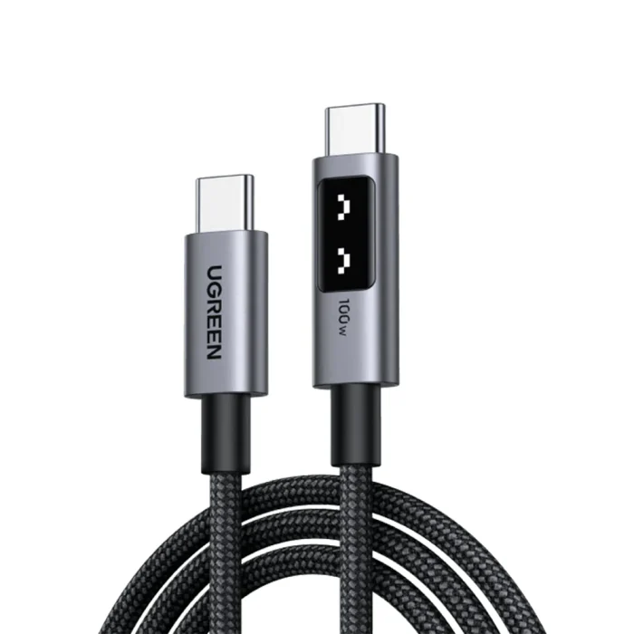 Cable USB-C a USB-C UGREEN Uno 100W – Con Pantalla LED Inteligente