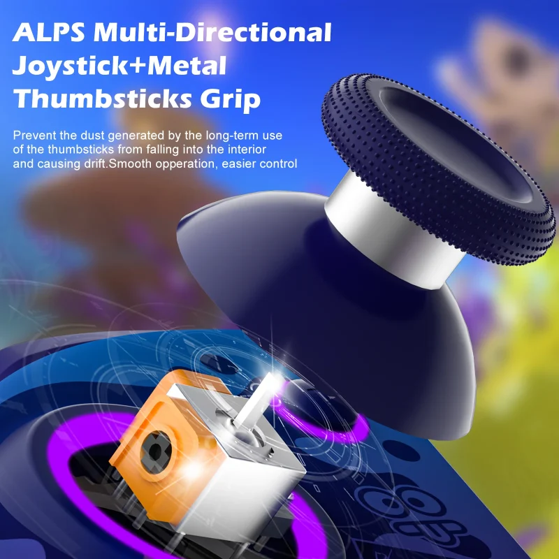 Joysticks ALPS multidireccionales del Joy-Con Splatoon Neptune IINE para movimientos suaves.