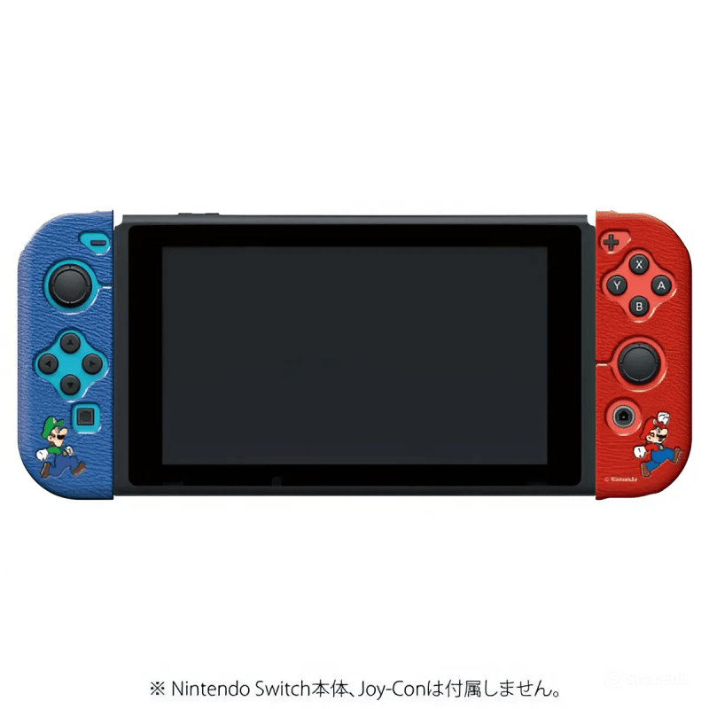 Funda Protectora TPU para Joy-Con - Edición Super Mario puesto en la Nintendo Switch